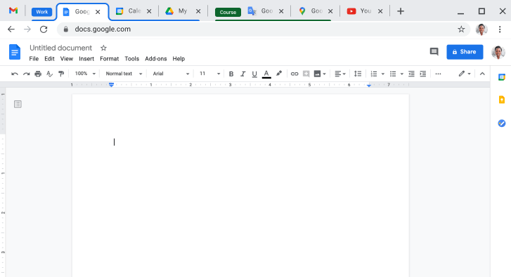 Okno prehliadača Chrome zobrazujúce spojenie viacerých kariet do skupiny kariet.