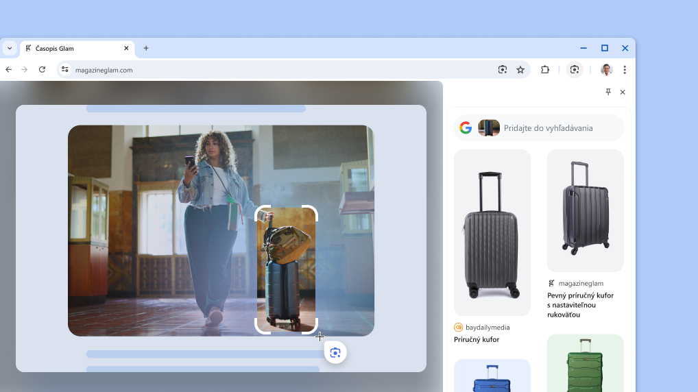 Google Lens na stránke výrobku.