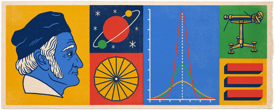 Google Johann Carl Friedrich Gauß's 241st birthday